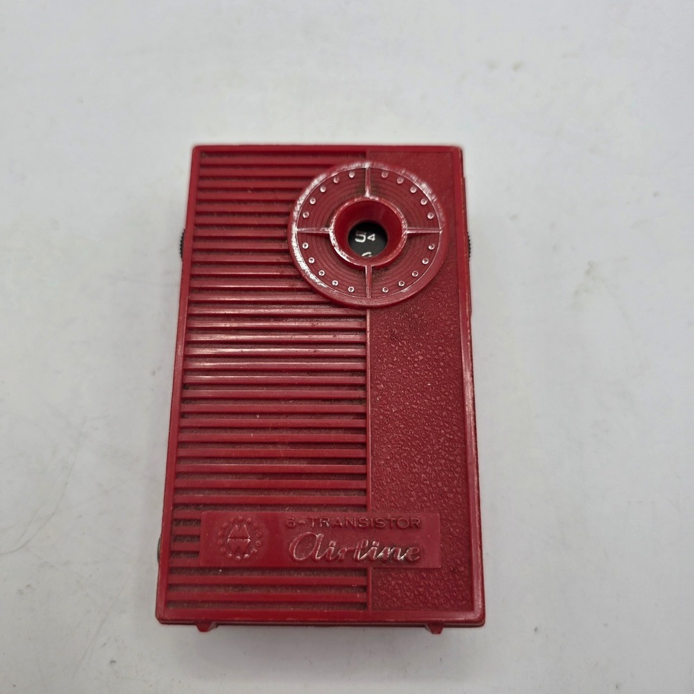 Vintage Montgomery Ward Airline GEN-1127A Red 6 Transistor AM Radio Japan 1965